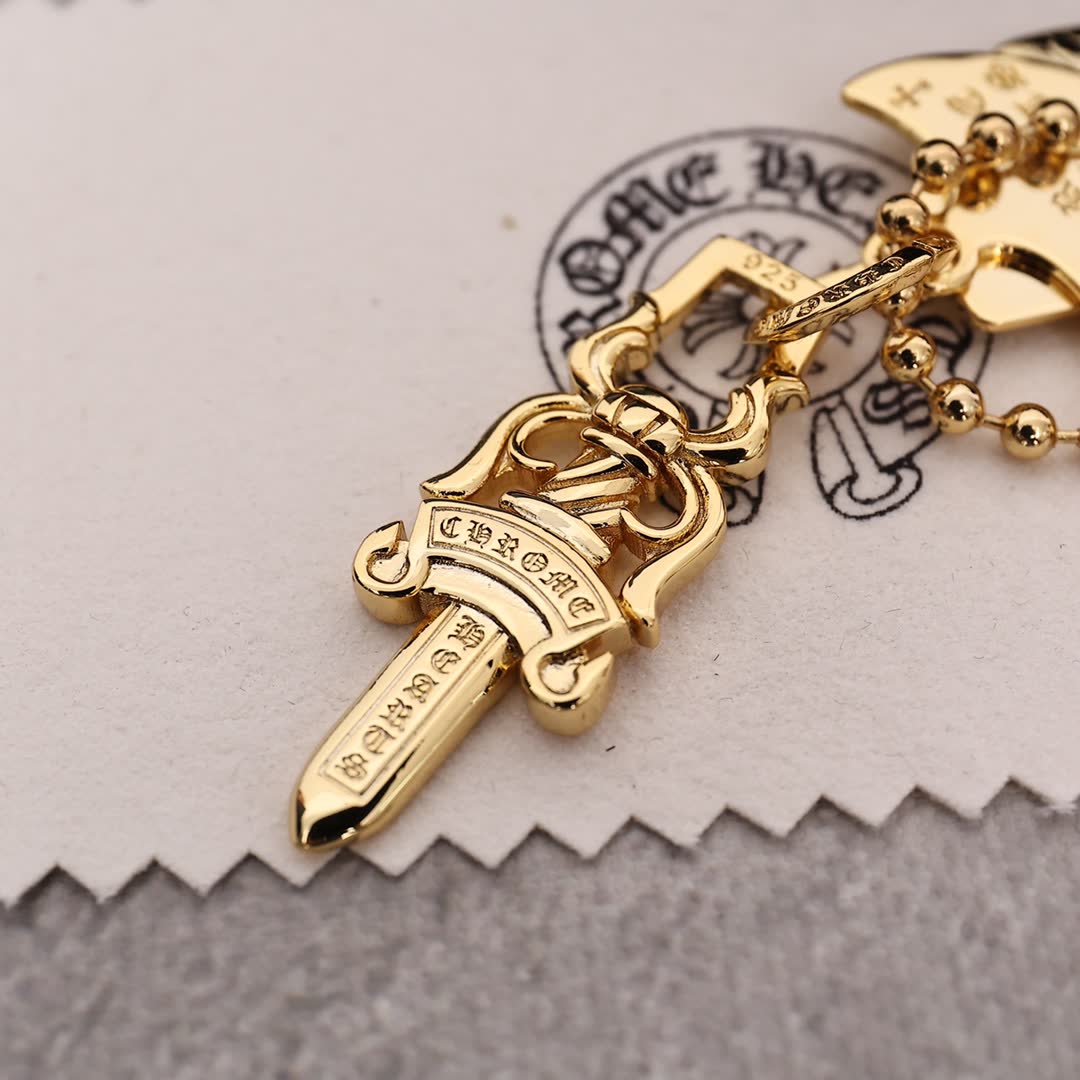 Chrome Hearts Chroma Hearts Gold Plated Necklace
